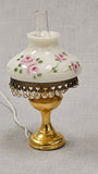 Rose Shade on Hurricane Lamp by Nicole Minnick of NiGlo