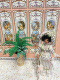 Artisan Doll, Beige, Soft Pink and Green Gown