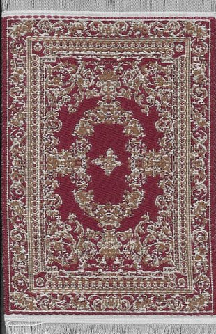 Turkish Woven Area Rug 3.5" x 2.5", Red