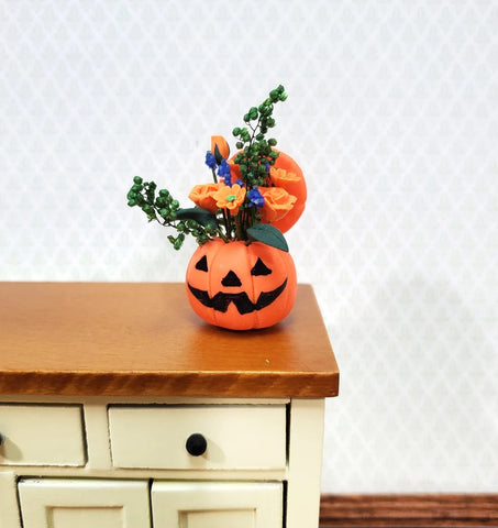 Halloween Fall Flowers Display Pumpkin