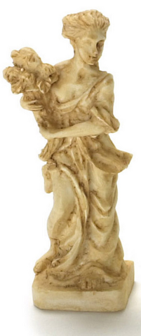 Lady with Flowers, Tan