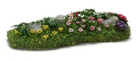 1/12 scale Dollhouse garden flower bed 