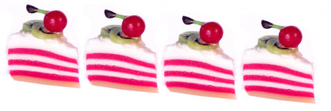 Strawberry Cake Slices, Set of 4, LIMITED STOCK