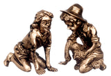 Boy and Girl Gardening Statues