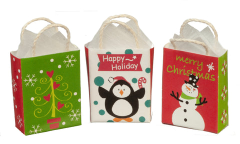 Christmas Shopping Bags, Set of 3