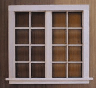 Double Window, Four over Four Style Window Panes