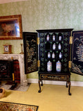 Vintage Bespaq Chinoiserie Apothecary Cabinet with Jars