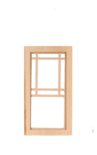 Prairie Style Window with Half Square Design – Dollhouse Junction