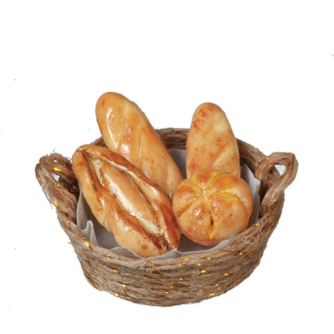 Assorted Breads in Woven Basket