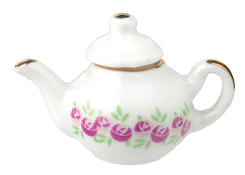 Rose Teapot, White