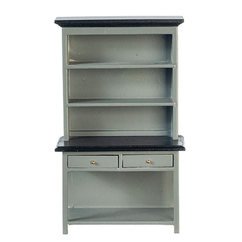 Kitchen Hutch, Grey and Black