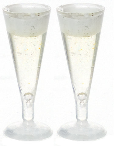 Pilsner Glasses, Filled, Pair