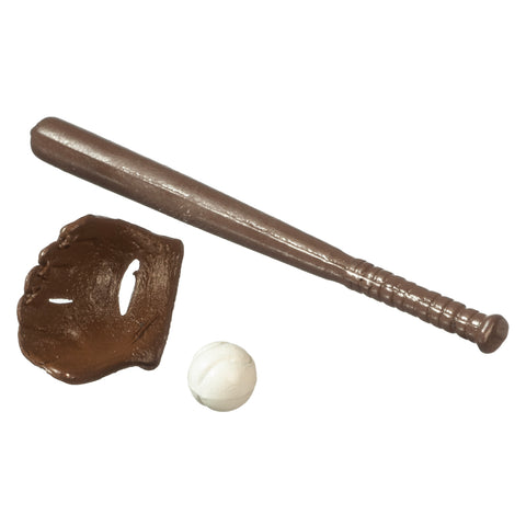 Baseball Bat, Ball and Glove Set, Metal