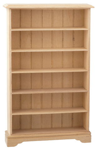 Unfinished 6 shelf Bookshelf