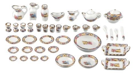 China Service, Yellow and Pink, 42pcs