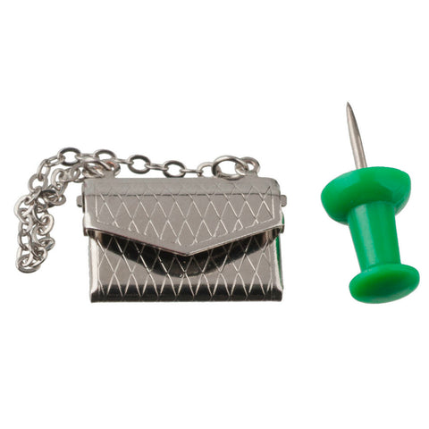 Ladies Purse, Silver with Chain