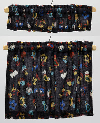 Curtains, Cottage Set, Black Country Kitchen