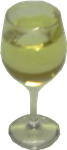Filled White Wine Glass