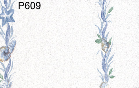 Prepasted Wallpaper, Blue Ribbon Shells