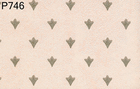 Prepasted Wallpaper, Green Sconces on Tan