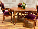 1:12 miniature scale Bespaq Dining Room Set Closeup Image