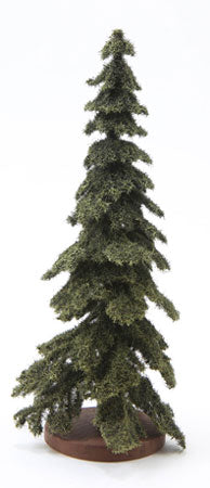 Spruce Tree on Disc Base, 8in, Green