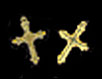 Set of Two Gold Crosses