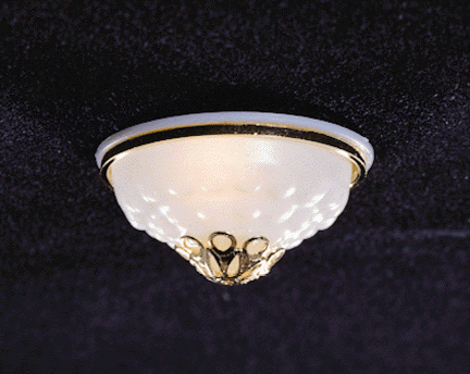 Large Ceiling Lamp with Ornamental Shade