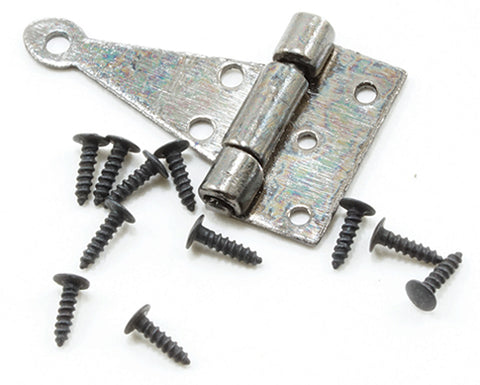 Two Pair, Pewter T-Hinges With 24 Nails
