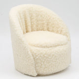 Miniature Chair with Sherpa Faabric, White