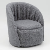 Dollhouse Miniature Chair with Sherpa Fabric, Grey