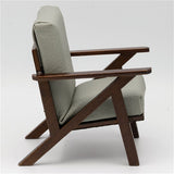 Walnut Chair, Light Gray
