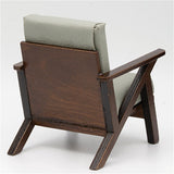 Walnut Chair, Light Gray