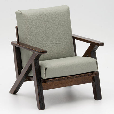 Walnut Chair, Light Gray