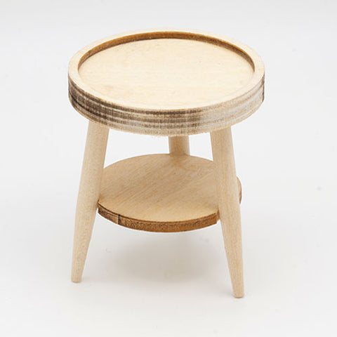 Round Side Table, Unfinished