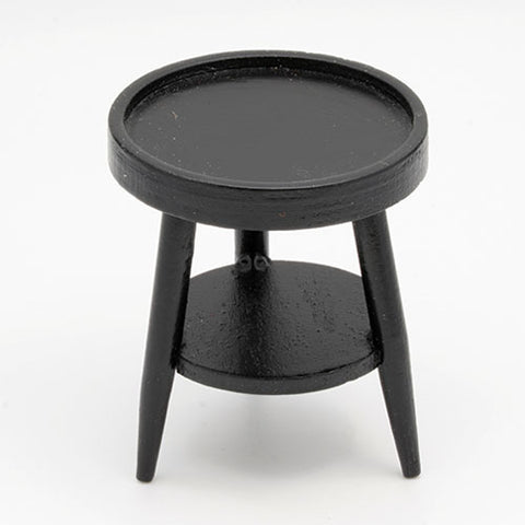 Round Side Table, Black