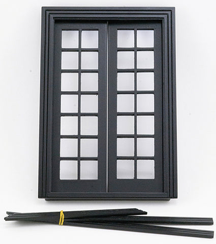 Double French Door, Black Finish