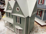 Half Scale Farmhouse Style Dollhouse, Assembled and Painted