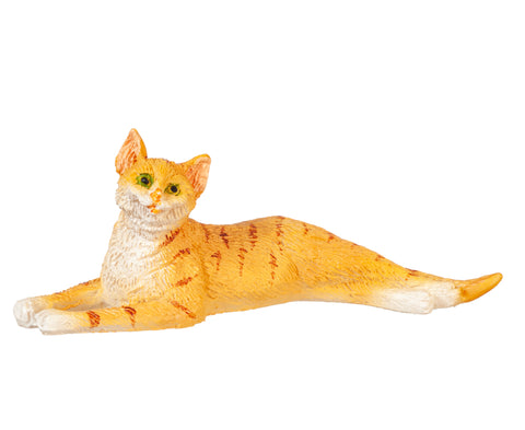 Cat, Laying Stretched, Orange Tabby