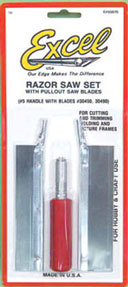 Razor Saw Set, Handle and Two Blades