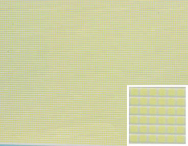 Floor Tile, Yellow 1/8"sq 11" x 15", Yellow