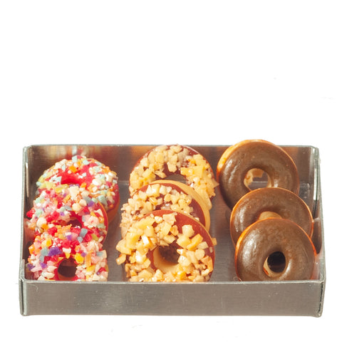 Donuts on a Metal Tray