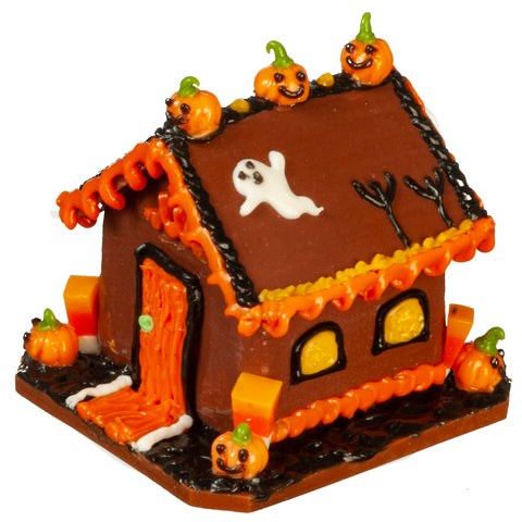 Black and Orange Halloween Gingerbread house
