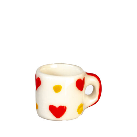 Heart & Gold Trim Porcelain Mug