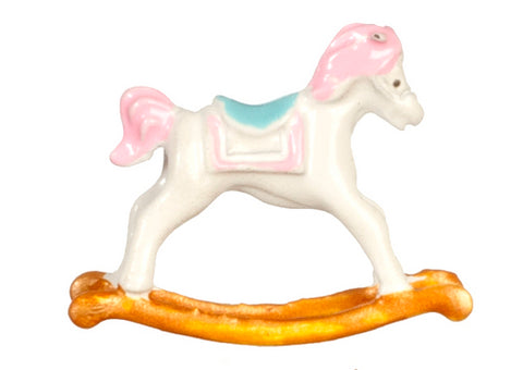 Rocking Horse with Pink and Blue Trim