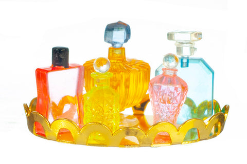 Perfume Set on Tray, 6 Pcs