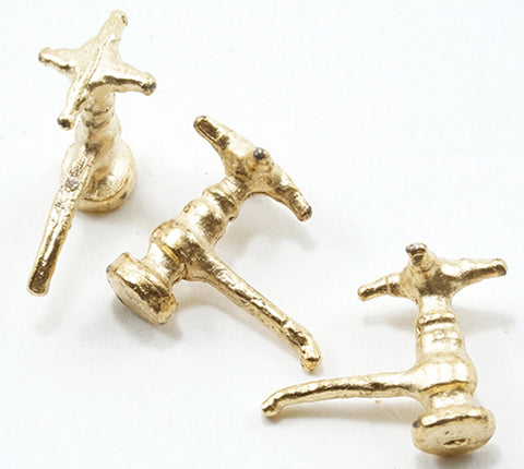Set of Three Faucets, Brass