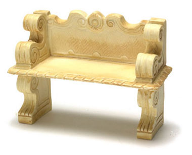 Victorian Garden Bench, Tan Stone, LIMITED STOCK!