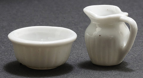 Pitcher and Basin, White