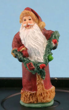 Father Christmas with Garland by Jeannetta Kendall, LIMITED STOCK